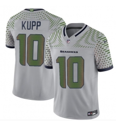 Men Seattle Seahawks 10 Cooper Kupp Grey 2025 F U S E Rivalries Vapor Untouchable Limited Stitched Football Jersey
