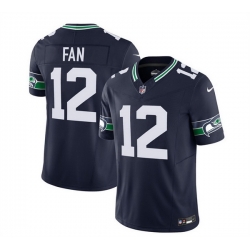 Men Seattle Seahawks 12 Fan 2023 F U S E  Navy Limited Stitched Football Jersey