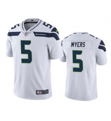 Men Seattle Seahawks 5 Jason Myers White Vapor Untouchable Limited Stitched Jersey