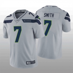 Men Seattle Seahawks 7 Geno Smith Grey Vapor Untouchable Limited Stitched Jersey