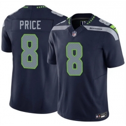 Men Seattle Seahawks  8 Jadarian Price Navy 2026 F U S E  Vapor Untouchable Limited Stitched Football Jersey