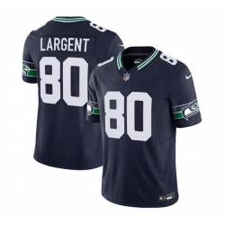 Men Seattle Seahawks 80 Steve Largent 2023 F U S E  Navy Limited Stitched Football Jersey
