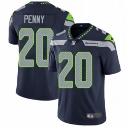 Mens Nike Seattle Seahawks 20 Rashaad Penny Navy Blue Team Color Vapor Untouchable Limited Player NFL Jersey