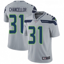 Mens Nike Seattle Seahawks 31 Kam Chancellor Grey Alternate Vapor Untouchable Limited Player NFL Jersey