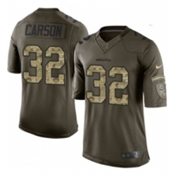 Mens Nike Seattle Seahawks 32 Chris Carson Elite Green Salute to Service NFL Jersey