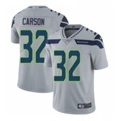 Mens Nike Seattle Seahawks 32 Chris Carson Grey Alternate Vapor Untouchable Limited Player NFL Jersey