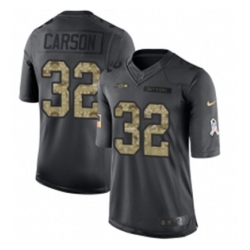 Mens Nike Seattle Seahawks 32 Chris Carson Limited Black 2016 Salute to Service NFL Jersey