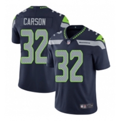 Mens Nike Seattle Seahawks 32 Chris Carson Navy Blue Team Color Vapor Untouchable Limited Player NFL Jersey