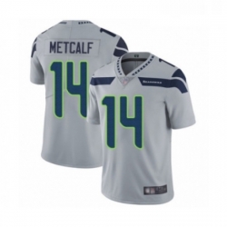 Mens Seattle Seahawks 14 DK Metcalf Grey Alternate Vapor Untouchable Limited Player Football Jersey