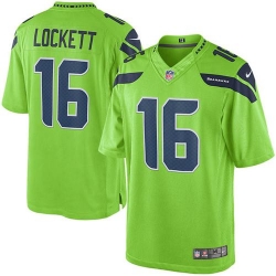 Nike Seahawks #16 Tyler Lockett Green Mens Stitched NFL Limited Rush Jersey