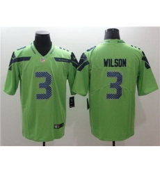 Nike Seahawks 3 Russell Wilson Green Vapor Untouchable Limited Jersey