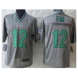 Nike Seattle Seahawks 12 Fan Grey Elite Vapor NFL Jersey