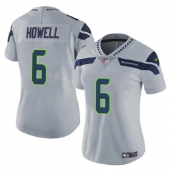 Women Seattle Seahawks 6 Sam Howell Grey Vapor Limited Stitched Football Jersey