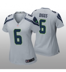 Women Seattle Seahawks Quandre Diggs #6 Grey Vapor Limited NFL Jersey