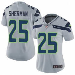 Womens Nike Seattle Seahawks 25 Richard Sherman Grey Alternate Vapor Untouchable Limited Player NFL Jersey