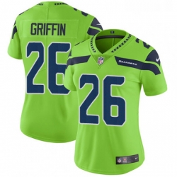 Womens Nike Seattle Seahawks 26 Shaquill Griffin Limited Green Rush Vapor Untouchable NFL Jersey