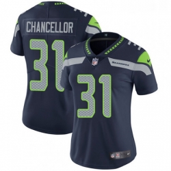 Womens Nike Seattle Seahawks 31 Kam Chancellor Steel Blue Team Color Vapor Untouchable Limited Player NFL Jersey