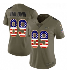 Womens Nike Seattle Seahawks 89 Doug Baldwin Limited OliveUSA Flag 2017 Salute to Service NFL Jersey