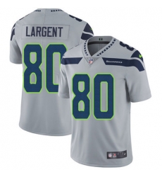 Nike Seahawks #80 Steve Largent Grey Alternate Youth Stitched NFL Vapor Untouchable Limited Jersey