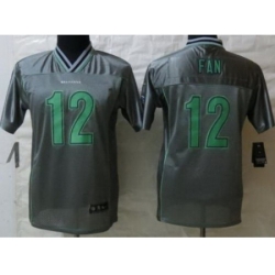 Youth Nike Seattle Seahawks 12 Fan Grey Jersey(Vapor Elite)