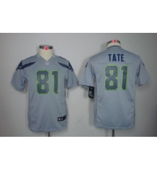 Youth Nike Seattle Seahawks #81 Golden Tate Grey Color[Youth Limited Jerseys]