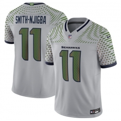 Youth Seattle Seahawks 11 Jaxon Smith Njigba Grey 2025 F U S E   Rivalries Vapor Limited Stitched Football Jersey