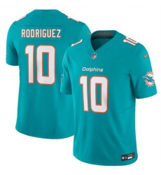 Men Miami Dolphins  10 Jacob Rodriguez Aqua 2026 Draft F U S E  Vapor Limited Stitched Football Jersey