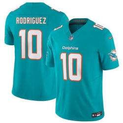 Men Miami Dolphins  10 Jacob Rodriguez Aqua 2026 Draft F U S E  Vapor Limited Stitched Football Jersey