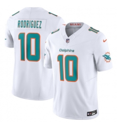 Men Miami Dolphins  10 Jacob Rodriguez White 2026 Draft F U S E  Vapor Limited Stitched Football Jersey