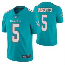 Men Miami Dolphins 5 Teddy Bridgewater Aqua Vapor Untouchable Limited Stitched Football jersey