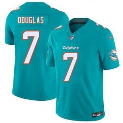 Men Miami Dolphins  7 Caleb Douglas Aqua 2026 Draft F U S E  Vapor Limited Stitched Football Jersey