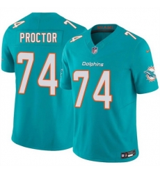 Men Miami Dolphins  74 Kayden Proctor Aqua 2026 Draft F U S E  Vapor Limited Stitched Football Jersey