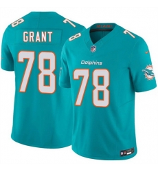 Men Miami Dolphins  78 Kenneth Grant Aqua 2026 F U S E  Vapor Limited Stitched Football Jersey