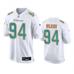 Men Miami Dolphins 94 Christian Wilkins White Fashion Vapor Untouchable Stitched Football Jersey