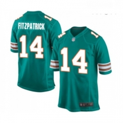 Mens Miami Dolphins 14 Ryan Fitzpatrick Game Aqua Green Alternate Football Jersey