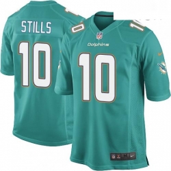 Mens Nike Miami Dolphins 10 Kenny Stills Game Aqua Green Team Color NFL Jersey