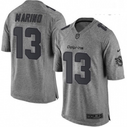 Mens Nike Miami Dolphins 13 Dan Marino Limited Gray Gridiron NFL Jersey