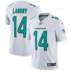 Mens Nike Miami Dolphins 14 Jarvis Landry White Vapor Untouchable Limited Player NFL Jersey