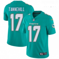 Mens Nike Miami Dolphins 17 Ryan Tannehill Aqua Green Team Color Vapor Untouchable Limited Player NFL Jersey