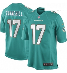 Mens Nike Miami Dolphins 17 Ryan Tannehill Game Aqua Green Team Color NFL Jersey