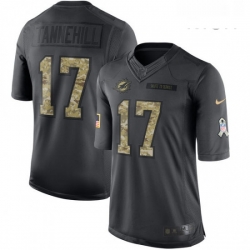 Mens Nike Miami Dolphins 17 Ryan Tannehill Limited Black 2016 Salute to Service NFL Jersey