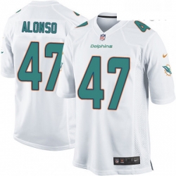 Mens Nike Miami Dolphins 47 Kiko Alonso Game White NFL Jersey