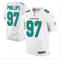 New Miami Dolphins #97 Jordan Phillips White Men Stitched NFL New Elite Jersey