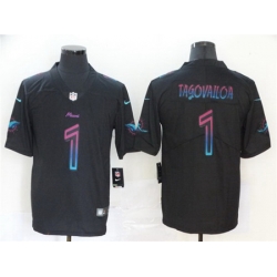 Nike Dolphins 1 Tua Tagovailoa Black City Edition Vapor Untouchable Limited Jersey