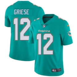 Nike Dolphins #12 Bob Griese Aqua Green Team Color Mens Stitched NFL Vapor Untouchable Limited Jersey