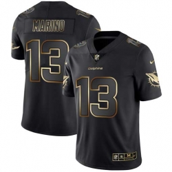 Nike Dolphins 13 Dan Marino Black Gold Vapor Untouchable Limited Jersey