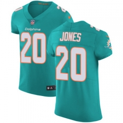 Nike Dolphins #20 Reshad Jones Aqua Green Team Color Mens Stitched NFL Vapor Untouchable Elite Jersey