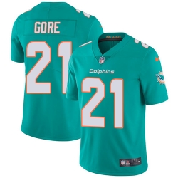 Nike Dolphins #21 Frank Gore Aqua Green Team Color Mens Stitched NFL Vapor Untouchable Limited Jersey