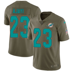 Nike Dolphins #23 Jay Ajayi Olive Mens Stitched NFL Limited 2017 Salute to Service Jersey