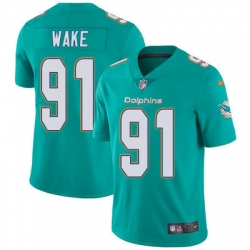 Nike Dolphins #91 Cameron Wake Aqua Green Team Color Mens Stitched NFL Vapor Untouchable Limited Jersey